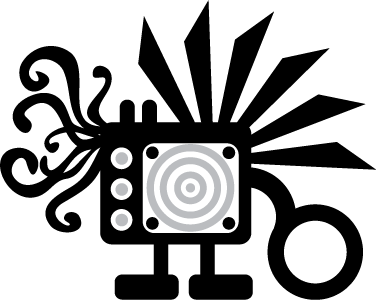 TV OD - psychedelic tentacled tv character illustration icon